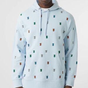 Burberry Kreptston Multicolor Light Blue TB Hoodie Men's Size 3XL